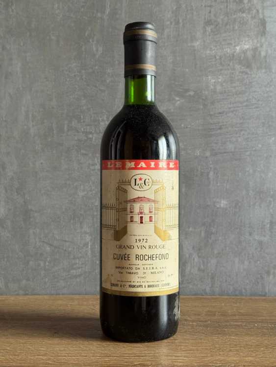 Вино Lemaire Cuvée Rochefond 1972 года.