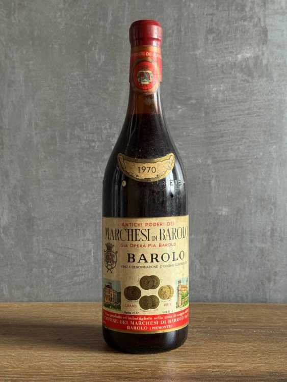 Вино Barolo Marchesi di Barolo 1970 года.