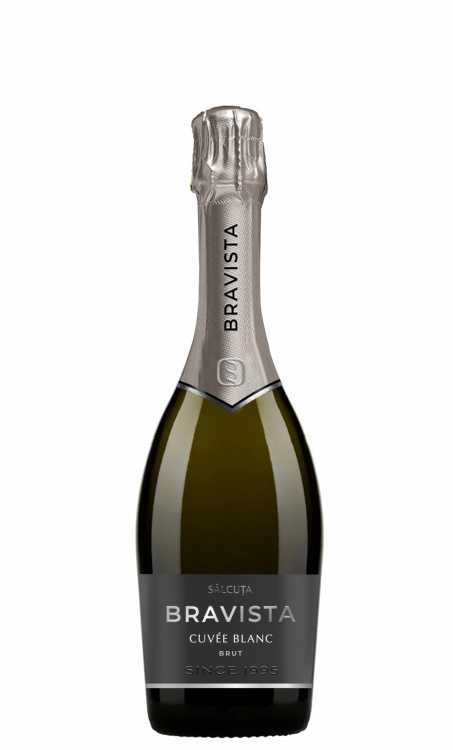 Шампанское «Bravista» Cuvee Blanc, брют белое, Salcuta. 0,75