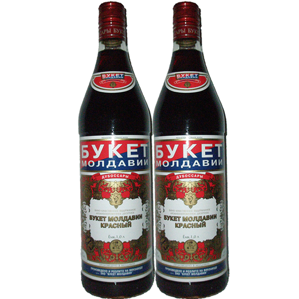 Вино «Букет Молдавии» Красный. 1 л.