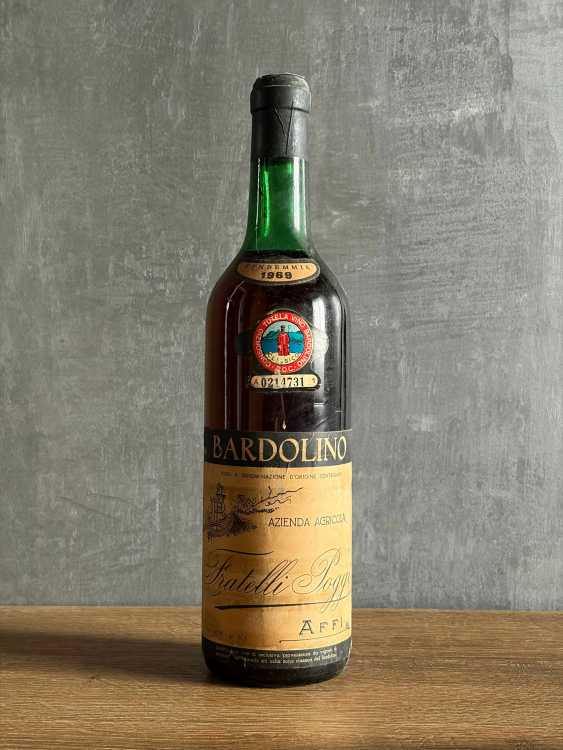 Вино Fratelli Poggi Bardolino 1969 года.