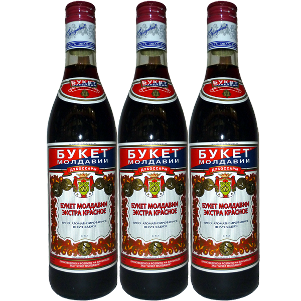Вино «Букет Молдавии» Экстра красное. 0,5 л.