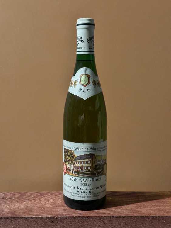 Вино  Waldracher Jesuitengarten Riesling Spätlese 1988 года. 0,7 л. 