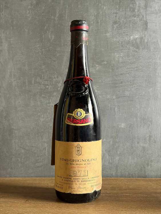 Вино Bersano Grignolino 1971 года.